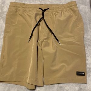 Khaki mens board shorts